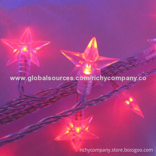 Christmas lights, 10m 100 pentastar LEDs string light